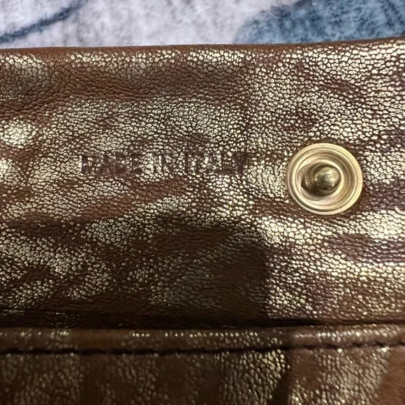 Miu Miu Gold metallic bifold wallet EUC - Picture 8 of 13